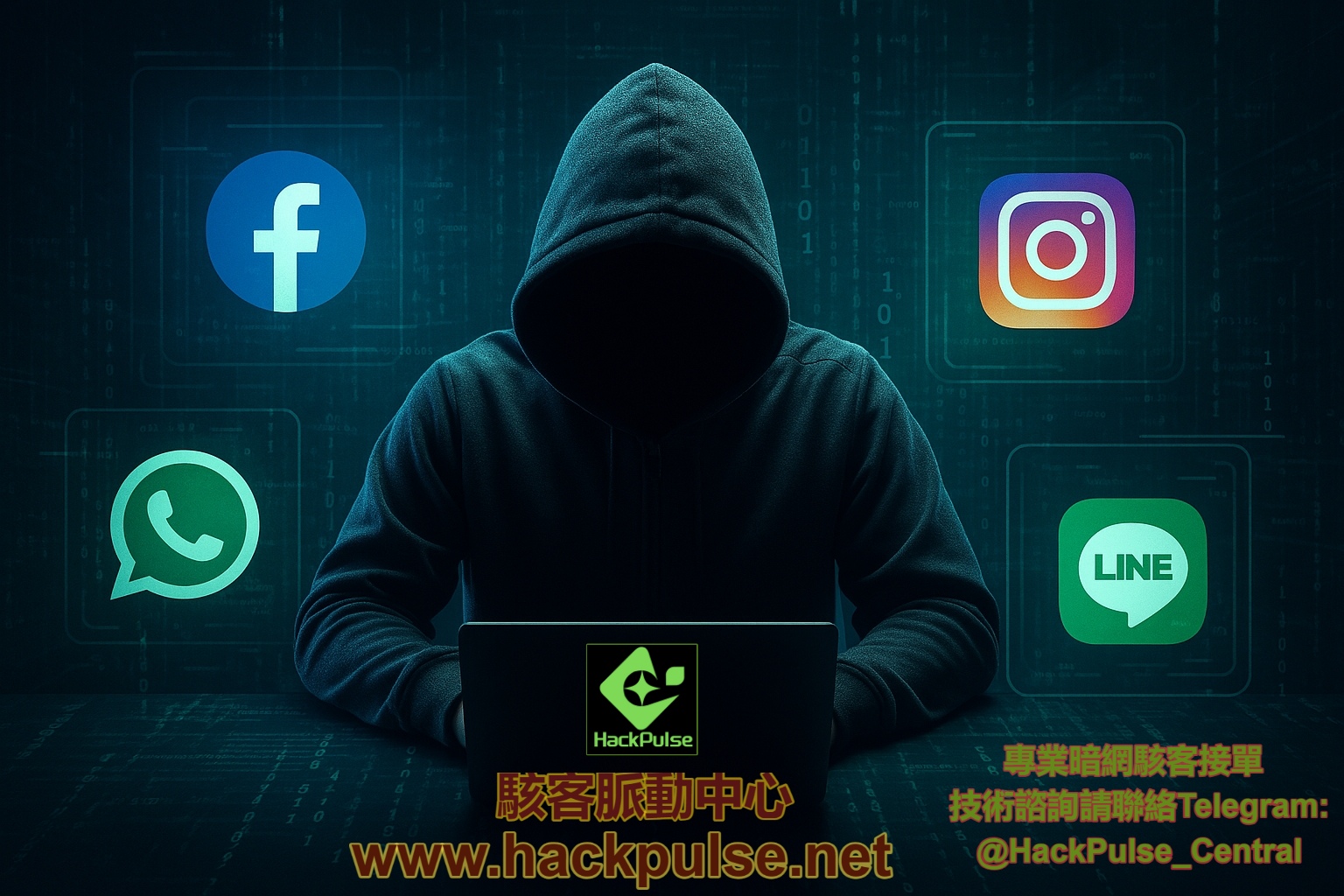 Instagram私人賬戶破解，LINE破解，WhatsApp密碼破解，Facebook破解