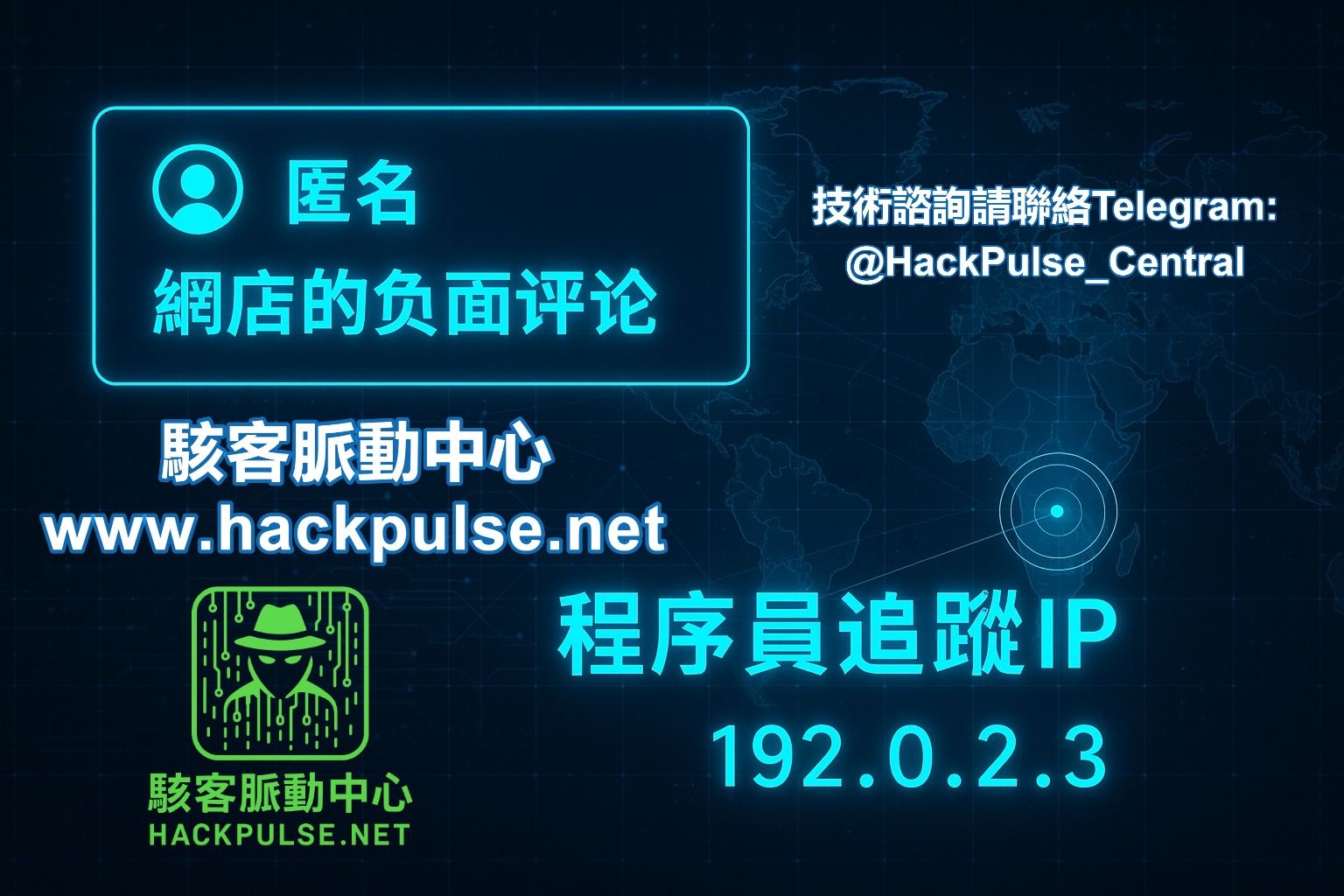 追蹤匿名惡意留言者與假帳號操作者