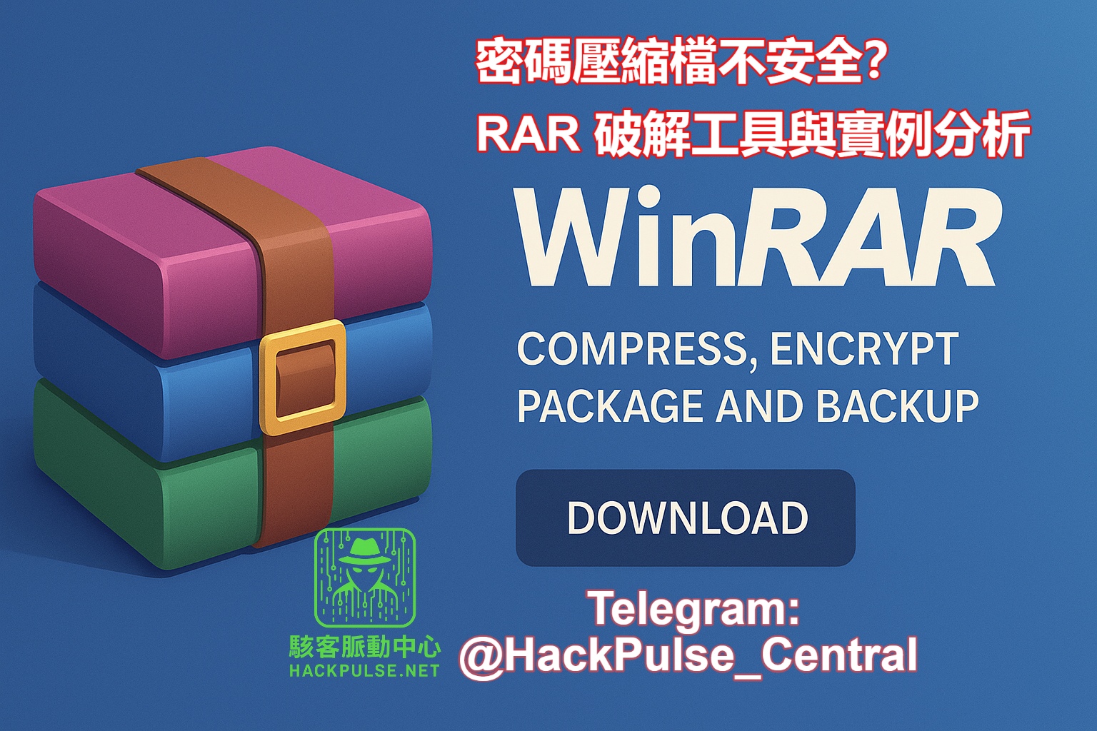 破解 RAR 密碼駭客常用方法