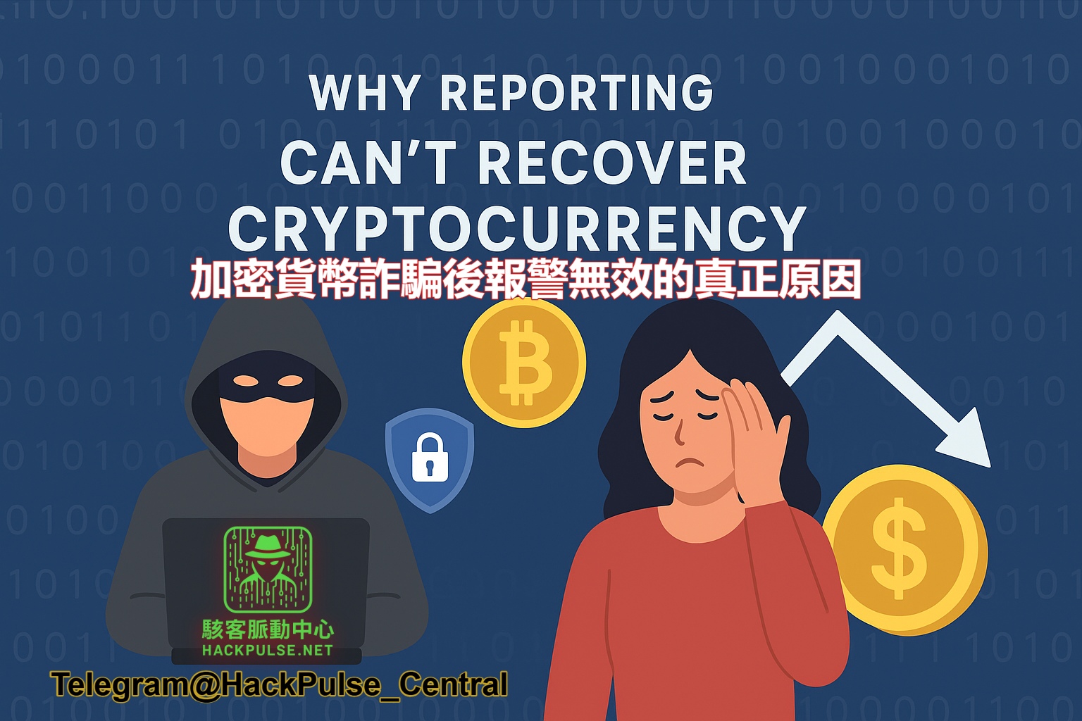 加密貨幣詐騙後報警無效的真正原因來自暗網的黑客技術服務